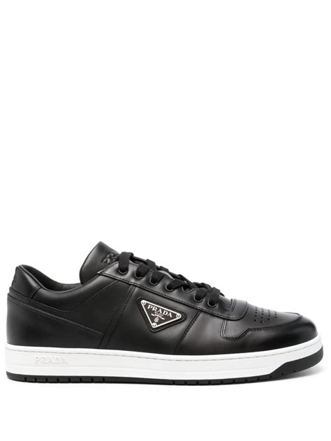 prada schoenen heren zwart|prada leather sneakers.